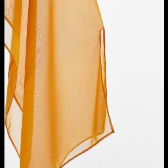 Zara ASYMMETRIC CHIFFON CAPE - Picture 3 of 5